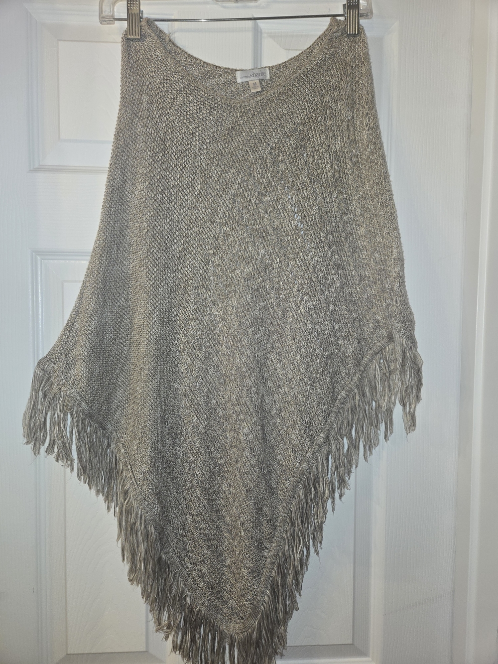 Charming Charlie Metallic Knit Sweater in Taupe